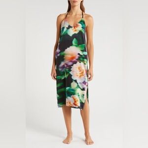 Lunya Washable Silk Nightgown in Aurora Garden Size S